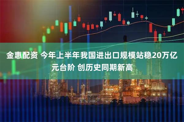 金惠配资 今年上半年我国进出口规模站稳20万亿元台阶 创历史同期新高
